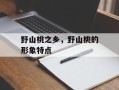 野山桃之乡，野山桃的形象特点