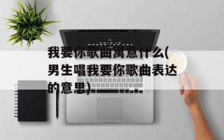 我要你歌曲寓意什么(男生唱我要你歌曲表达的意思)