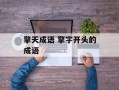 擎天成语 擎字开头的成语