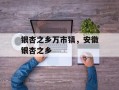 银杏之乡万市镇，安徽银杏之乡