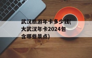 武汉旅游年卡多少钱(大武汉年卡2024包含哪些景点)