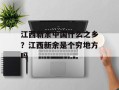 江西新余中国什么之乡？江西新余是个穷地方吗