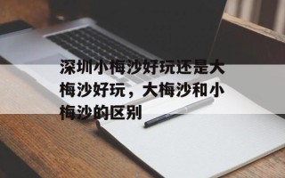 深圳小梅沙好玩还是大梅沙好玩，大梅沙和小梅沙的区别