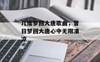 几度梦回大唐歌曲，昔日梦回大唐心中无限凄凉