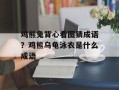 鸡熊兔背心看图猜成语？鸡熊乌龟泳衣是什么成语