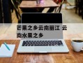 芒果之乡云南丽江 云南水果之乡
