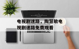 电视剧迷路，陶慧敏电视剧迷路免费观看