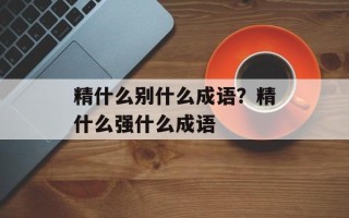 精什么别什么成语？精什么强什么成语