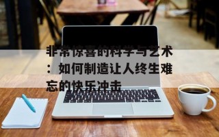 非常惊喜的科学与艺术：如何制造让人终生难忘的快乐冲击