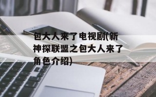 包大人来了电视剧(新神探联盟之包大人来了角色介绍)
