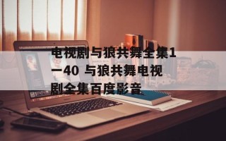 电视剧与狼共舞全集1一40 与狼共舞电视剧全集百度影音