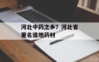 河北中药之乡？河北省著名道地药材