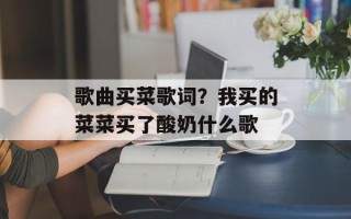 歌曲买菜歌词？我买的菜菜买了酸奶什么歌