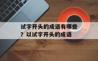 试字开头的成语有哪些？以试字开头的成语