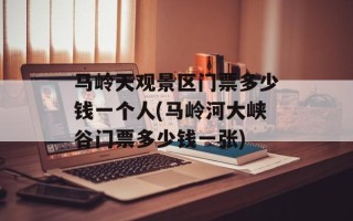 马岭天观景区门票多少钱一个人(马岭河大峡谷门票多少钱一张)