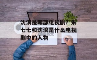 沈浪是哪部电视剧？朱七七和沈浪是什么电视剧中的人物