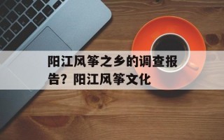 阳江风筝之乡的调查报告？阳江风筝文化