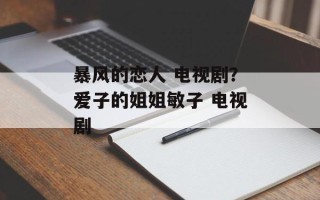 暴风的恋人 电视剧？爱子的姐姐敏子 电视剧