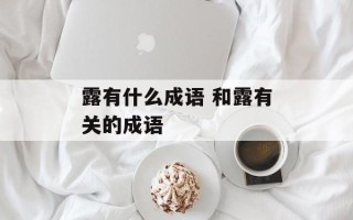 露有什么成语 和露有关的成语