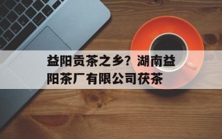 益阳贡茶之乡？湖南益阳茶厂有限公司茯茶