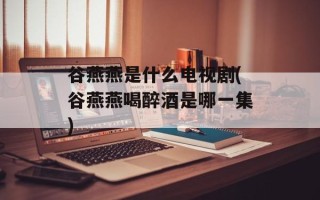 谷燕燕是什么电视剧(谷燕燕喝醉酒是哪一集)
