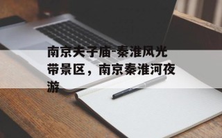 南京夫子庙-秦淮风光带景区，南京秦淮河夜游