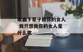 歌曲下辈子做你的女人 我只想做你的女人是什么歌