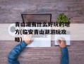 青山湖有什么好玩的地方(临安青山湖游玩攻略)
